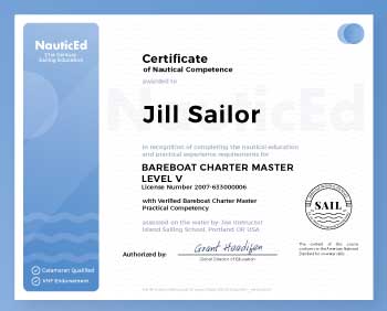 Sailing certification